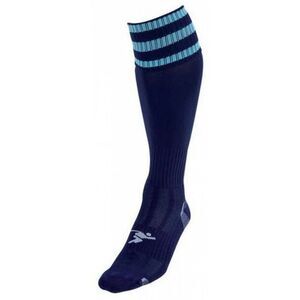 Precision Unisex Adult 3 Stripe Pro Soccer Socks / Navy/Sky Blue